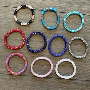 10 beaded bracelets
